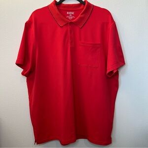 Rhone Men’s Retro Session Polo -- Roulette Red, Size XXL. 0054.